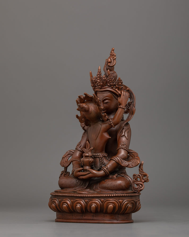 Spiritual Unity of Amitayus With Consort Figurine | The Infinite Potential of Enlightenment