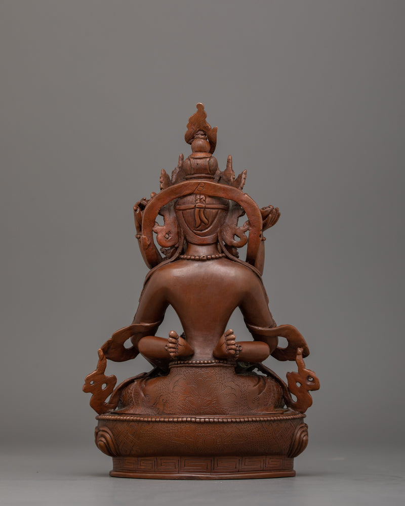 Spiritual Unity of Amitayus With Consort Figurine | The Infinite Potential of Enlightenment