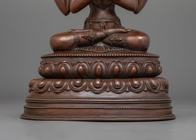 Bodhisattva of Compassion Chenresig Sculpture | Tibetan Buddhist Altar Decor