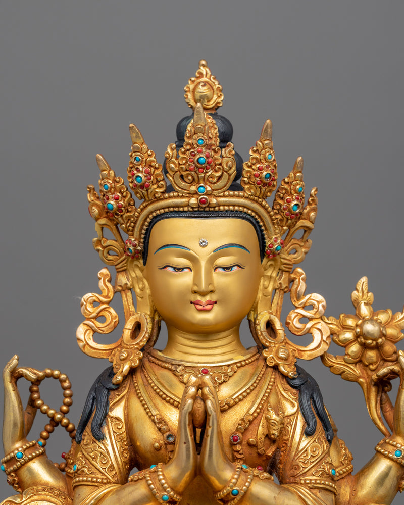 A Sacred Blessing of Spiritual Protector Chenresig | A Divine Symbol of Compassion