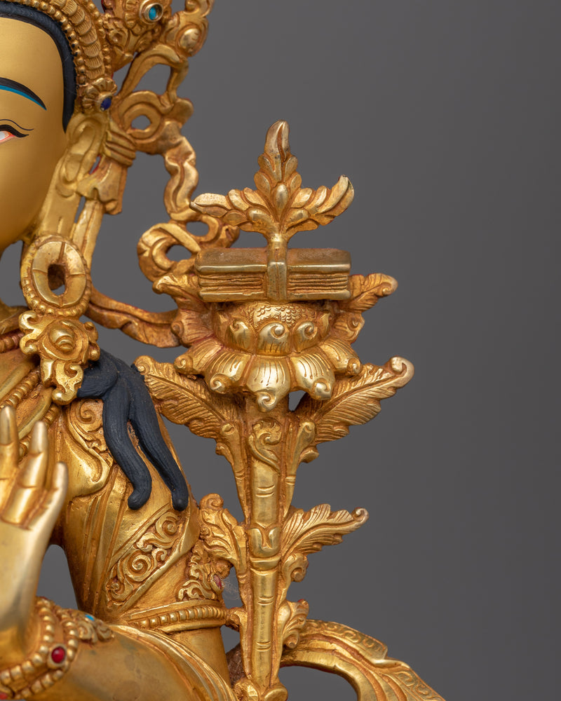 Dharma Bodhisattva Majnushri Statue | Tibetan Wisdom Deity