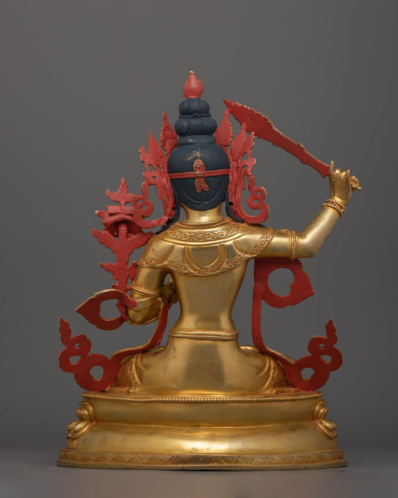 Dharma Bodhisattva Majnushri Statue | Tibetan Wisdom Deity