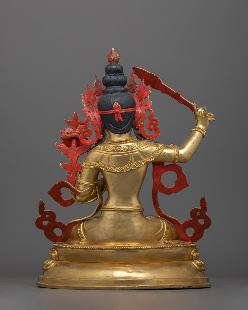 Manjushri with Prajnaparamita Sutra Statue | Inspire Wisdom, Healing, and Transformation