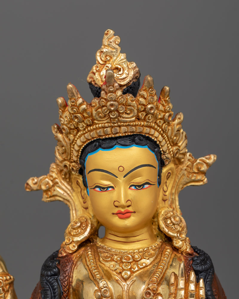 Hindu Wealth Deity Laxmi Figurine | Goddess of Prosperity, Abundance, and Blessings