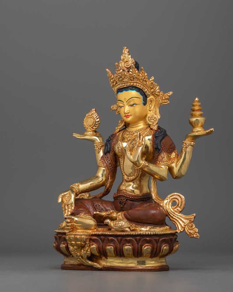 Hindu Wealth Deity Laxmi Figurine | Goddess of Prosperity, Abundance, and Blessings