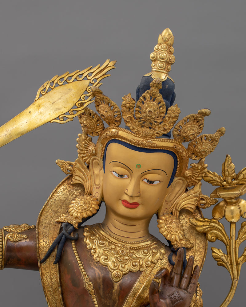 78cm Manjushri Spiritual Icon for Dharma | Guiding Practitioners Toward Enlightenment