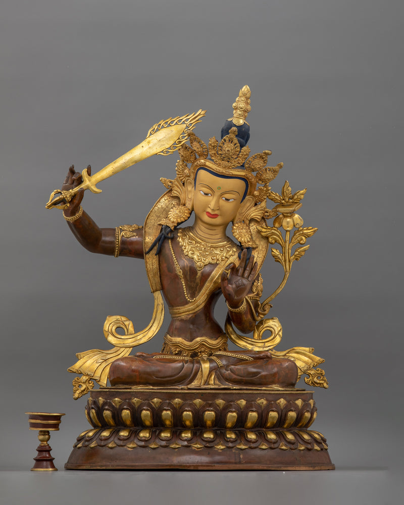 78cm Manjushri Spiritual Icon for Dharma | Guiding Practitioners Toward Enlightenment