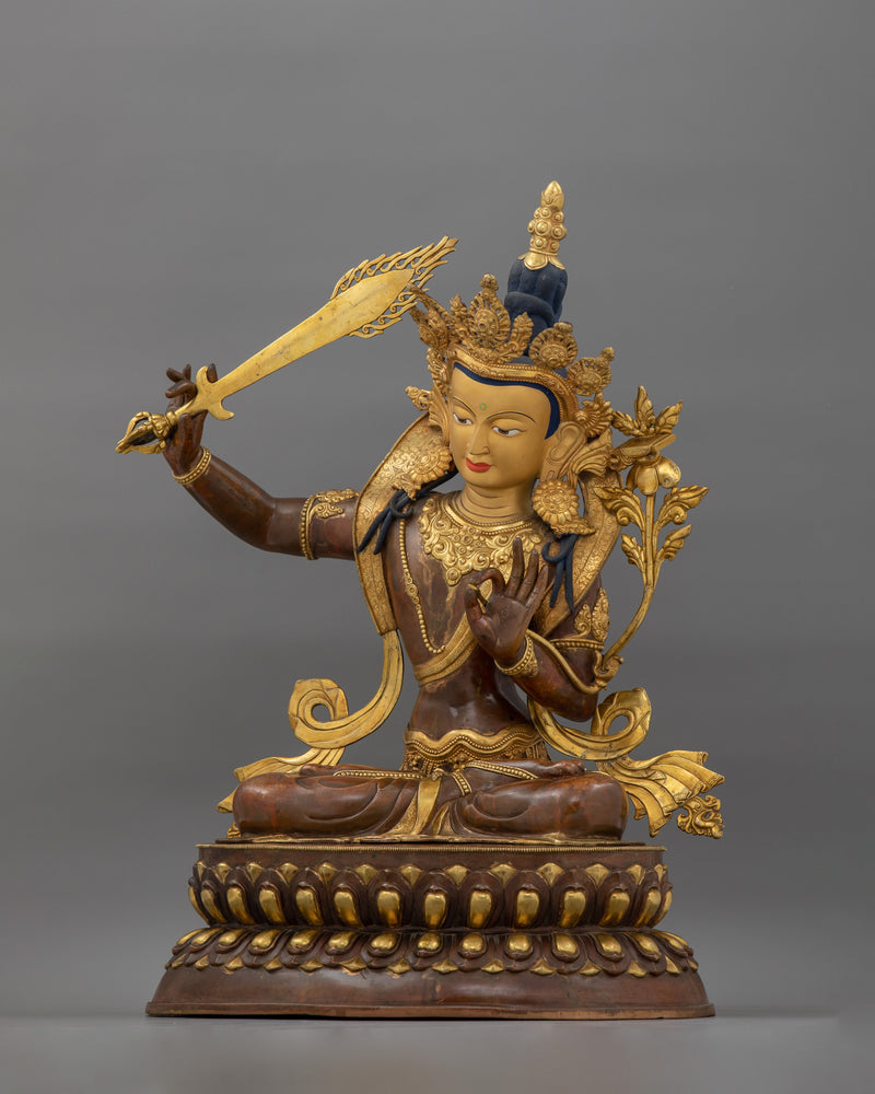 78cm Manjushri Spiritual Icon for Dharma | Guiding Practitioners Toward Enlightenment