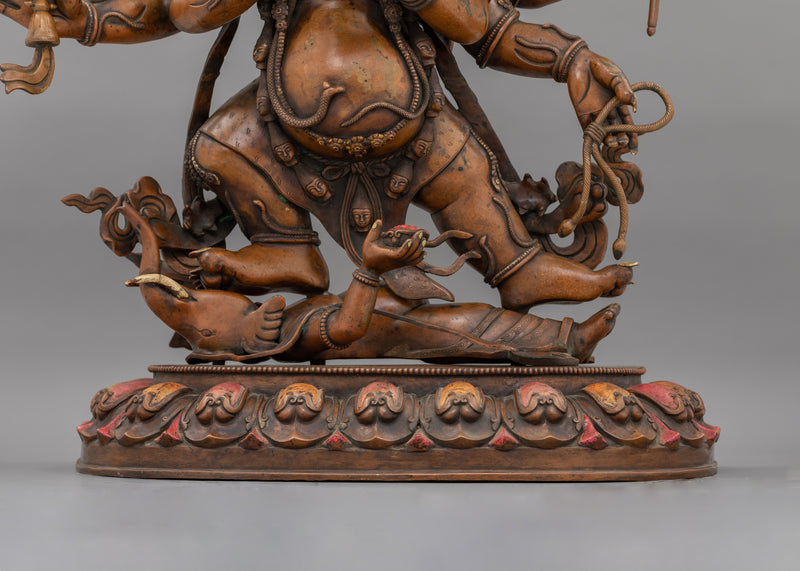 Powerful Protector of Dharma Six Armed Mahakala | Buddhist Guardian of Dharma Statue