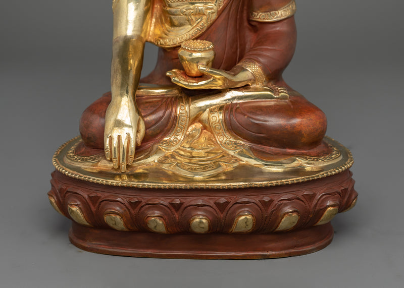 Handcrafted Shakyamuni Buddha Dharma Teacher | Tibetan Copper Statue