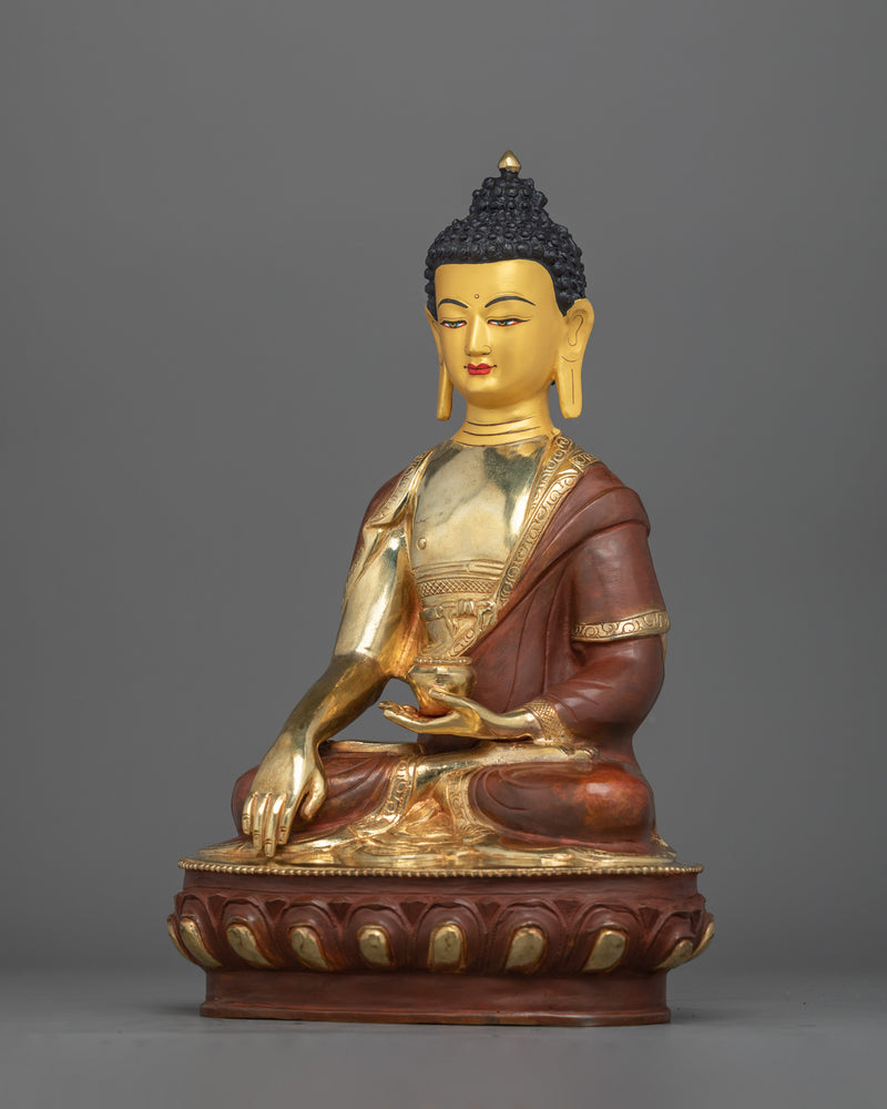 Handcrafted Shakyamuni Buddha Dharma Teacher | Tibetan Copper Statue