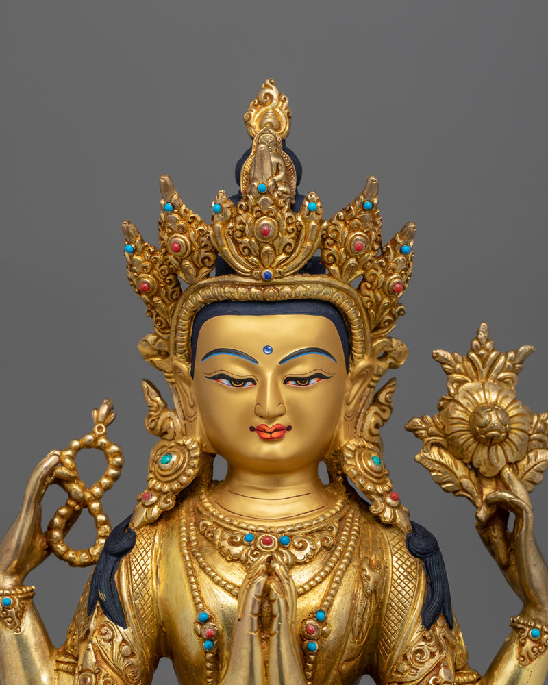 Chenrezig Embodiment of Compassion and Wisdom | Handmade Buddhist Statue