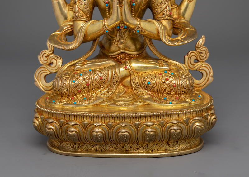 Chenrezig Embodiment of Compassion and Wisdom | Handmade Buddhist Statue