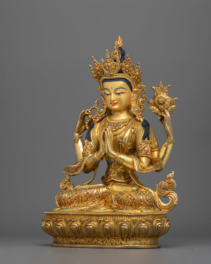 Chenrezig Embodiment of Compassion and Wisdom | Handmade Buddhist Statue