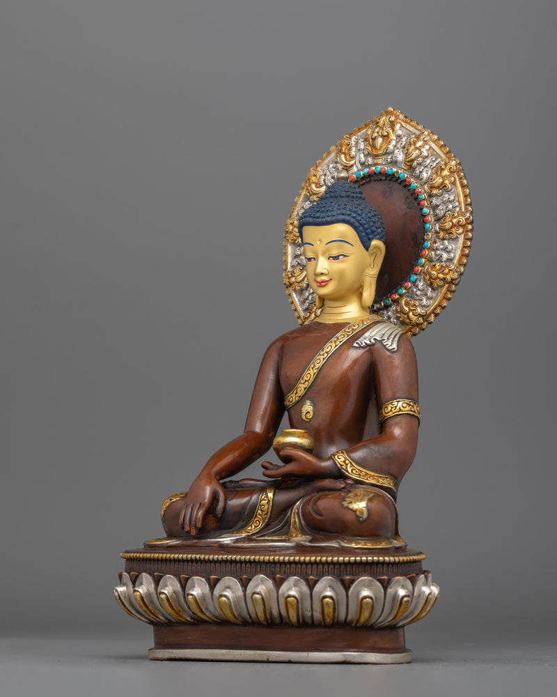 Handcarved Oxidized Shakyamuni Buddha Statue | Timeless Symbol of Enlightenment