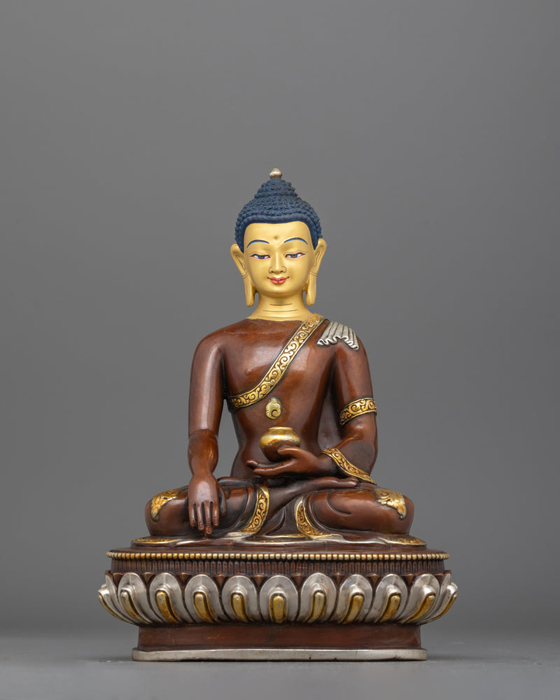 Handcarved Oxidized Shakyamuni Buddha Statue | Timeless Symbol of Enlightenment