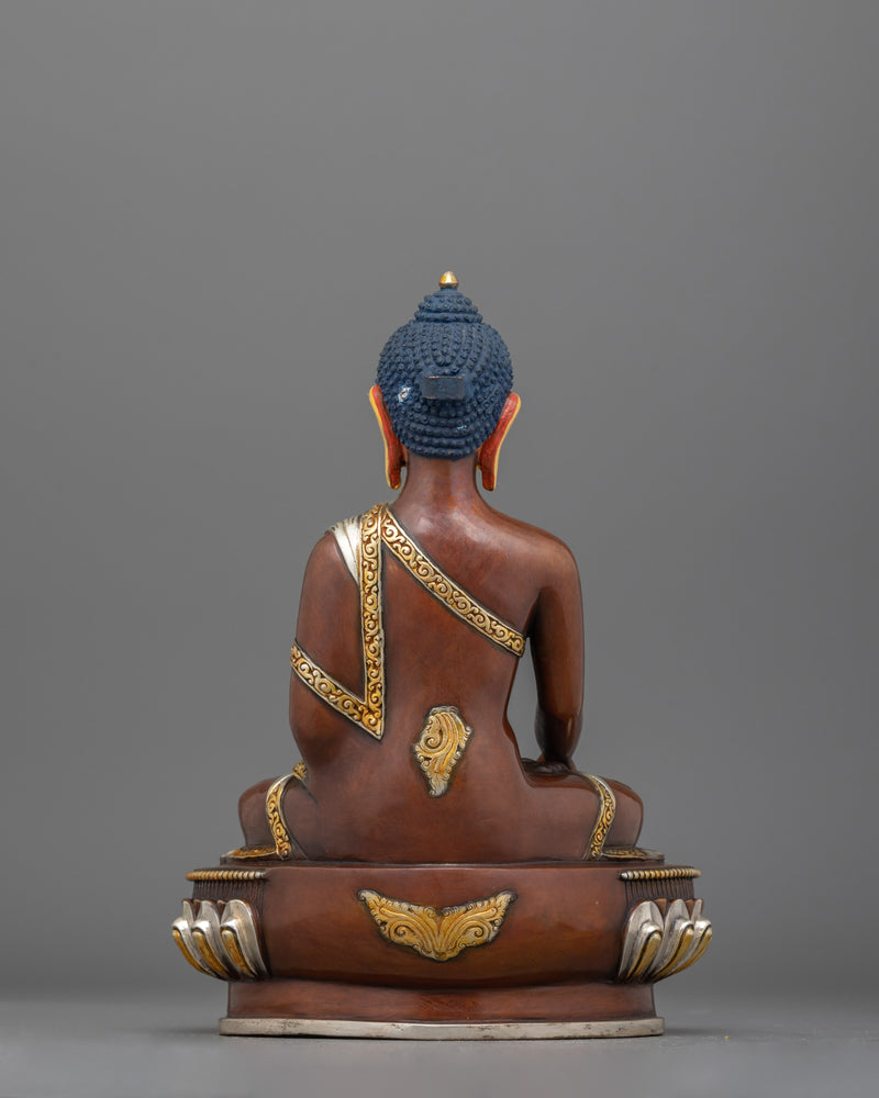 Handcarved Oxidized Shakyamuni Buddha Statue | Timeless Symbol of Enlightenment