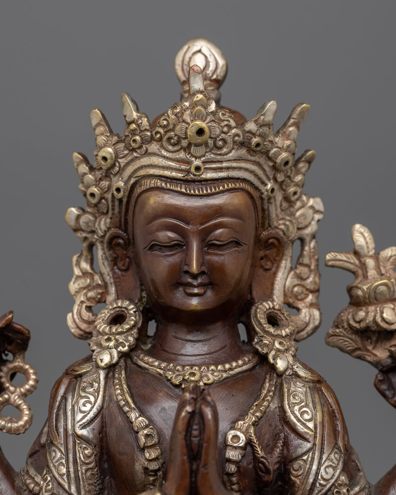 Lord Chenresig Figurine for Enlightenment | Bodhisattva of Compassionate Action