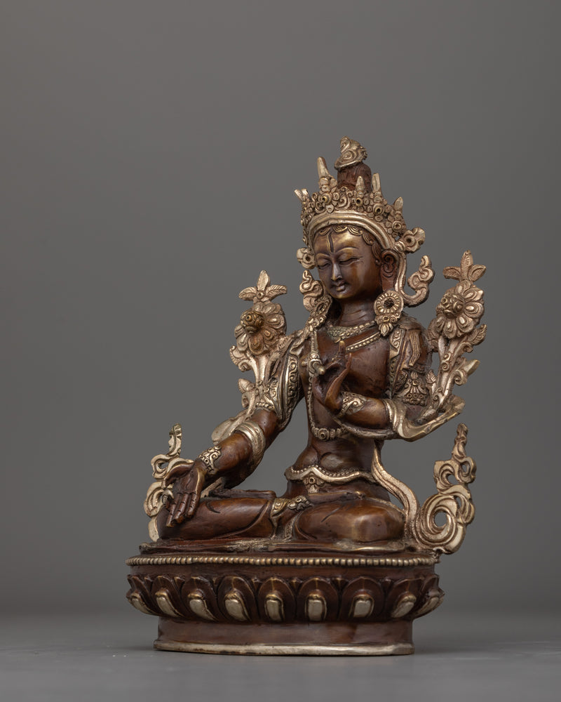 Compassionate Goddess White Tara Figure | Embodiment of Purity and Serenity