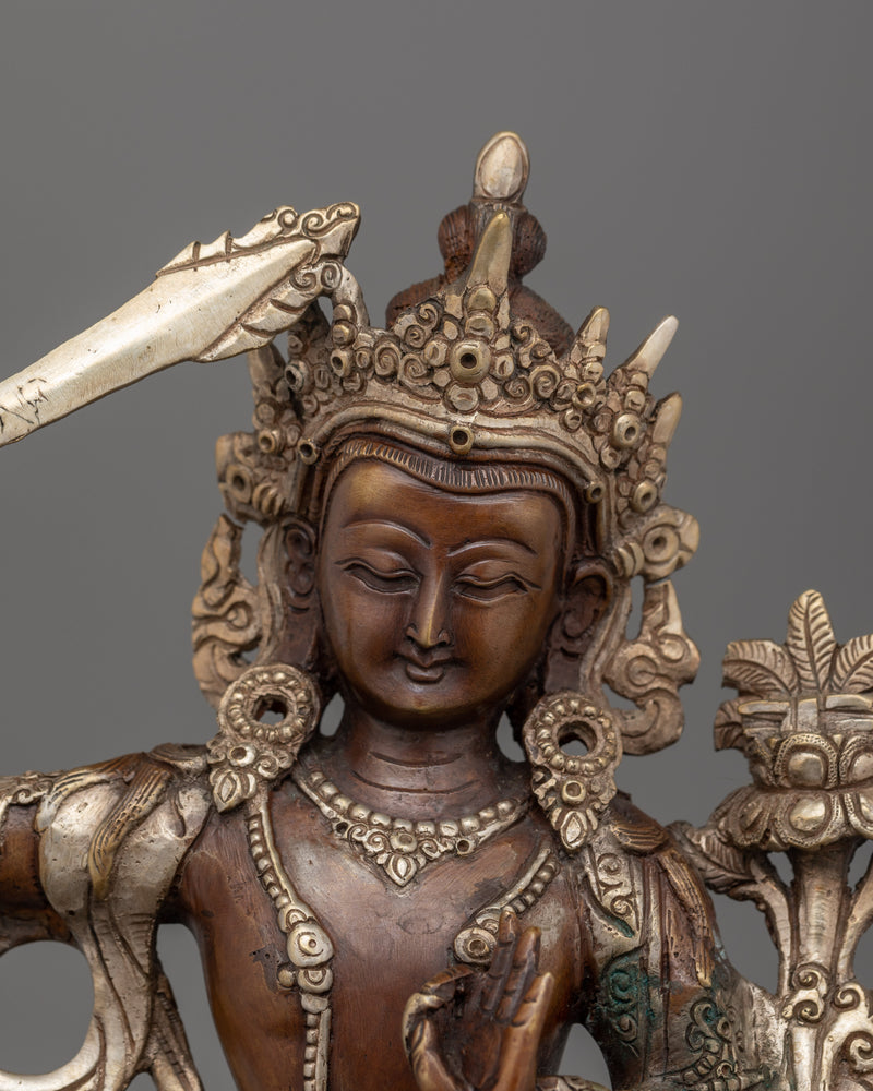 Manjushri with Sword of Awareness Statue | Buddhist Protector of Wisdom