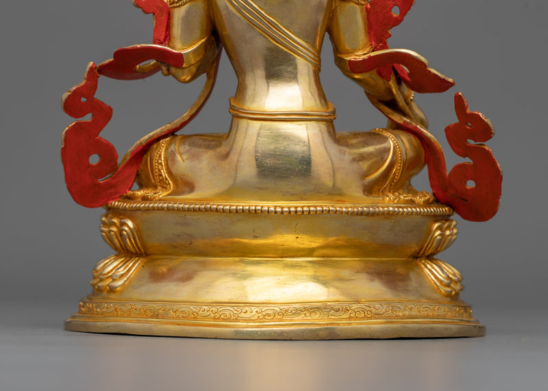 Female Deity Obstacles Remover Green Tara Statue | Mother of All Buddhas