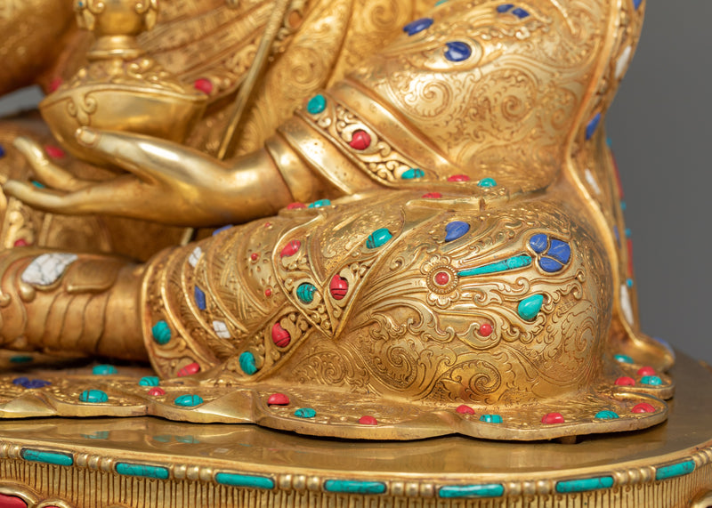 Tibetan Master Guru Rinpoche Figurine | The Precious Teacher of Tibetan Buddhism