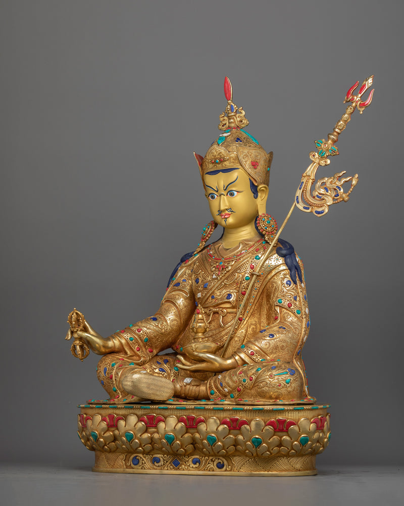 Tibetan Master Guru Rinpoche Figurine | The Precious Teacher of Tibetan Buddhism