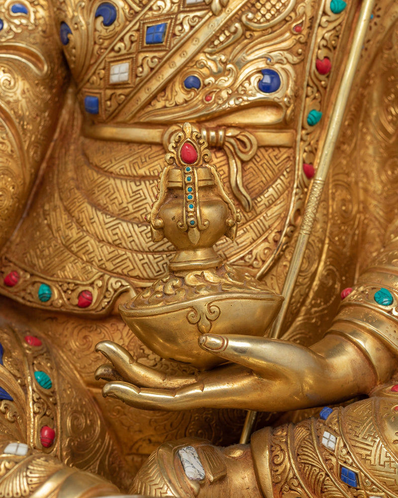 Tibetan Master Guru Rinpoche Figurine | The Precious Teacher of Tibetan Buddhism