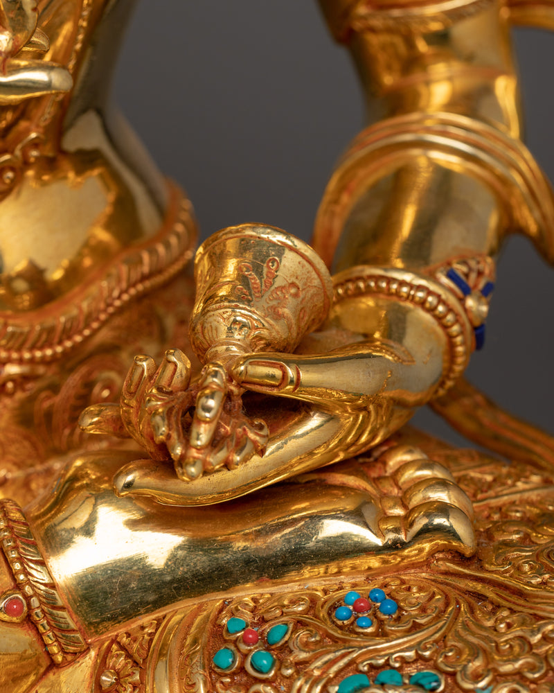 Hand-crafted Vajrasattva Religious Statue | Sculpture for Buddhist Shrine Room Decor