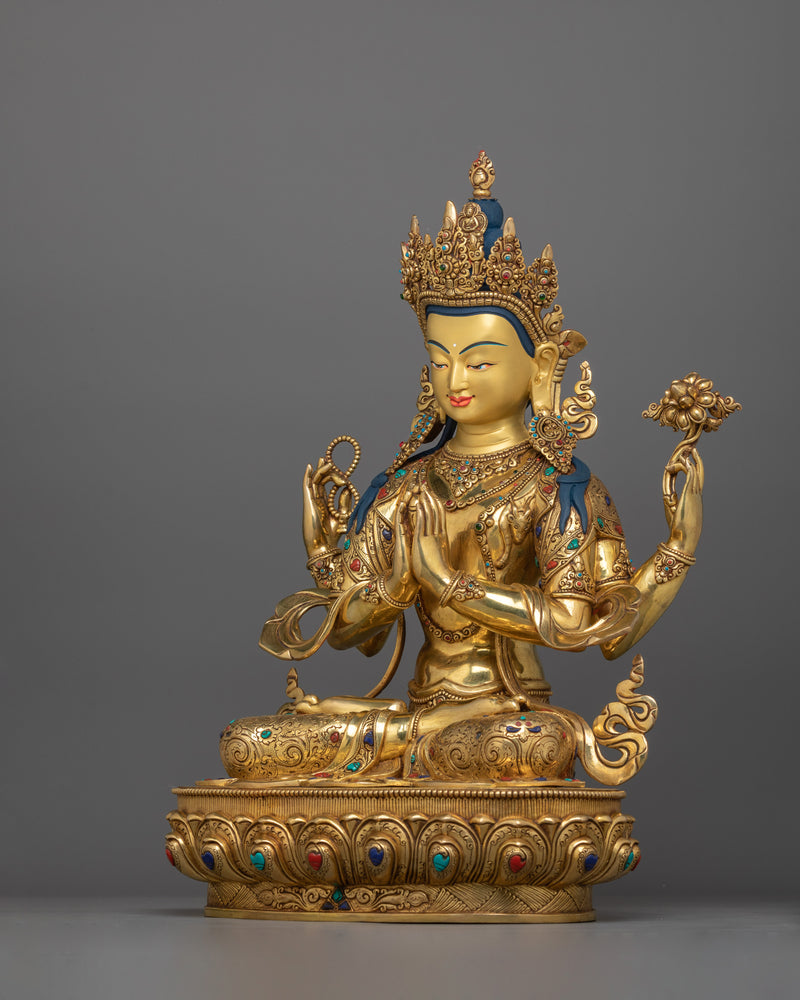 Bodhisattva of Compassion Chenrezig Figurine | Protector of All Sentient Beings