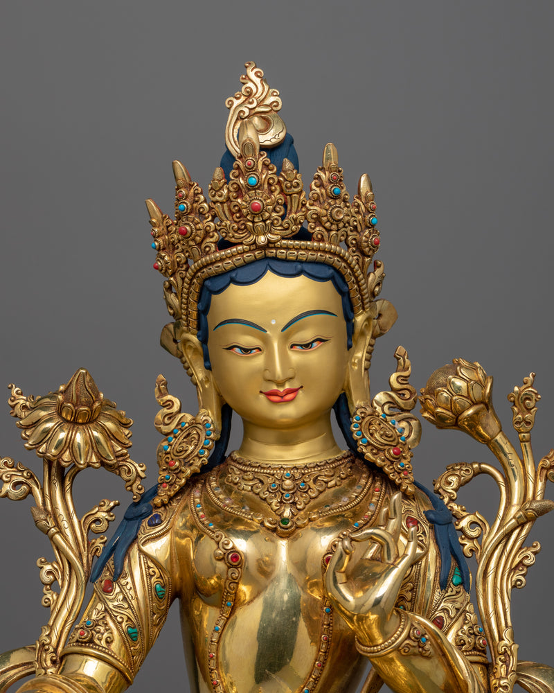 Compassionate Tibetan Buddhism Green Tara Rupa | The Swift Liberator