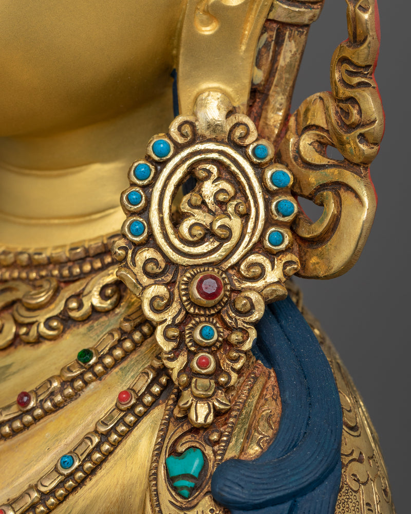 Traditionally Crafted The Pure Life Deity Vajrasattva Statue | Handcrafted Copper Artwork