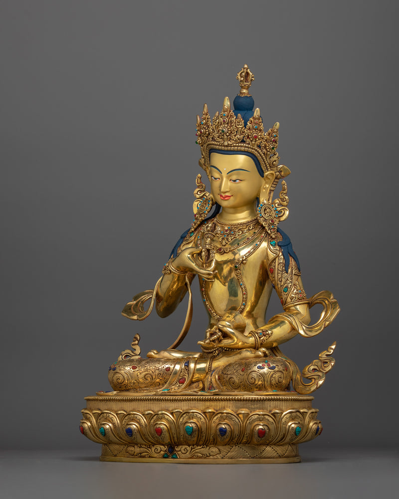 Traditionally Crafted The Pure Life Deity Vajrasattva Statue | Handcrafted Copper Artwork