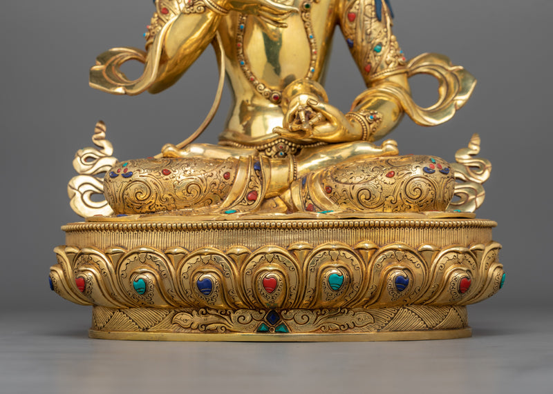 Traditionally Crafted The Pure Life Deity Vajrasattva Statue | Handcrafted Copper Artwork