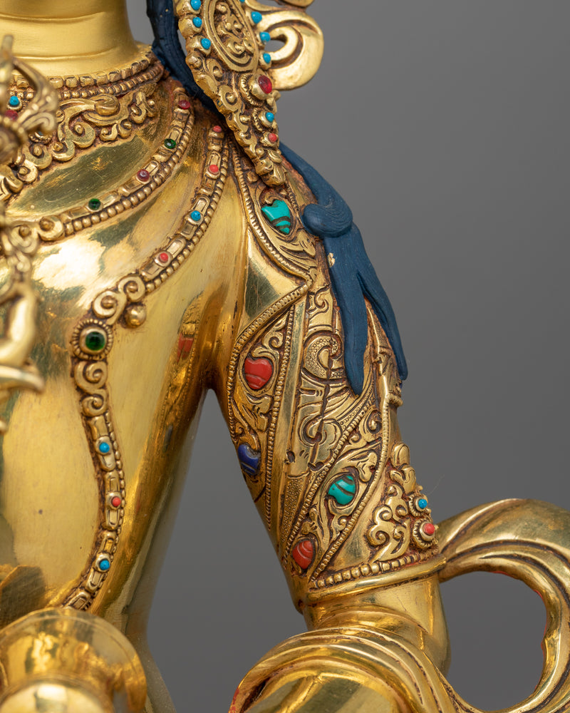 Traditionally Crafted The Pure Life Deity Vajrasattva Statue | Handcrafted Copper Artwork