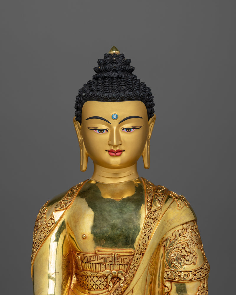 Enlightened Statue of Shakyamuni Buddha | A Sacred Masterpiece of Tranquility