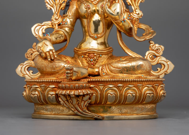 Vajrayana Buddha Green Tara Figurine | The Embodiment of Compassion