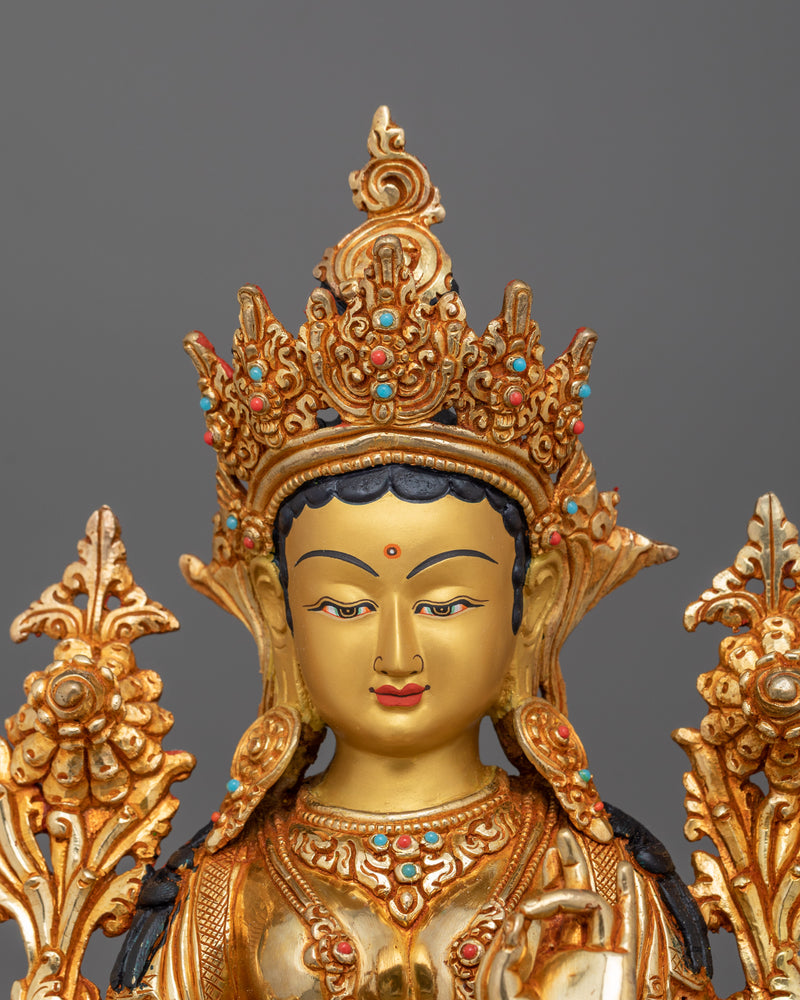 Vajrayana Buddha Green Tara Figurine | The Embodiment of Compassion