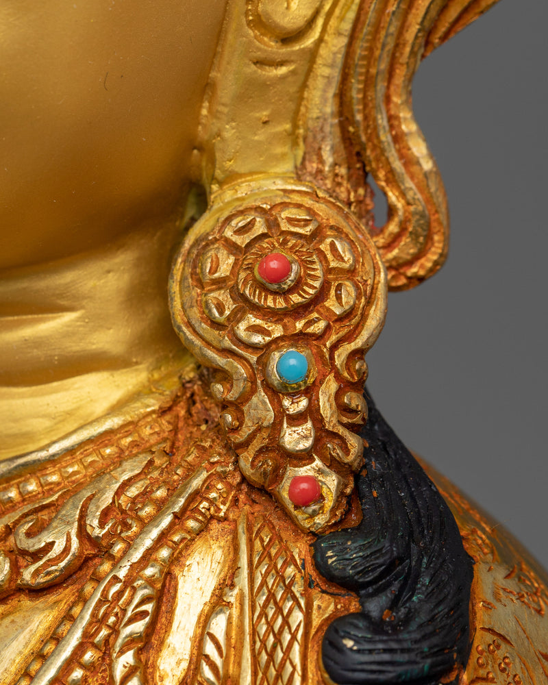 24K Gold Gilded Lord Chenrezig Statue | Symbol of Infinite Compassion