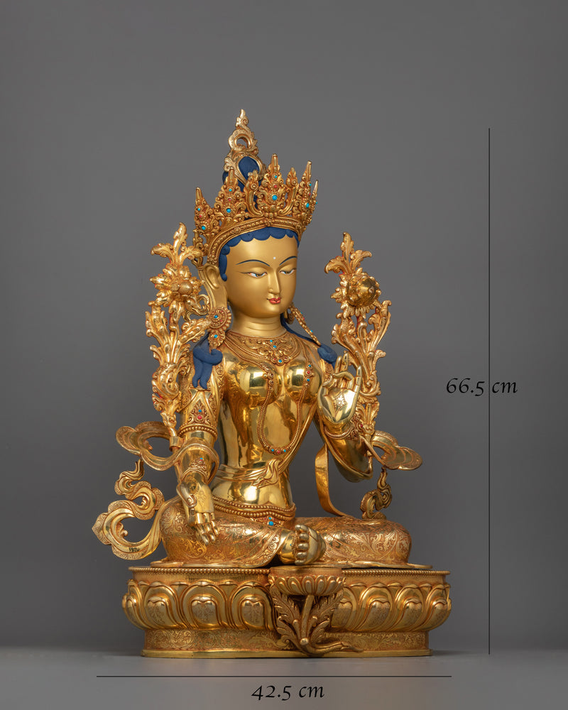 the-enlightened-green-tara-statue