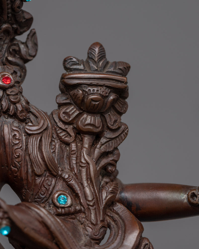 Spiritual Four Armed Maha Manjushri Statue | Sword of Wisdom Sculpture