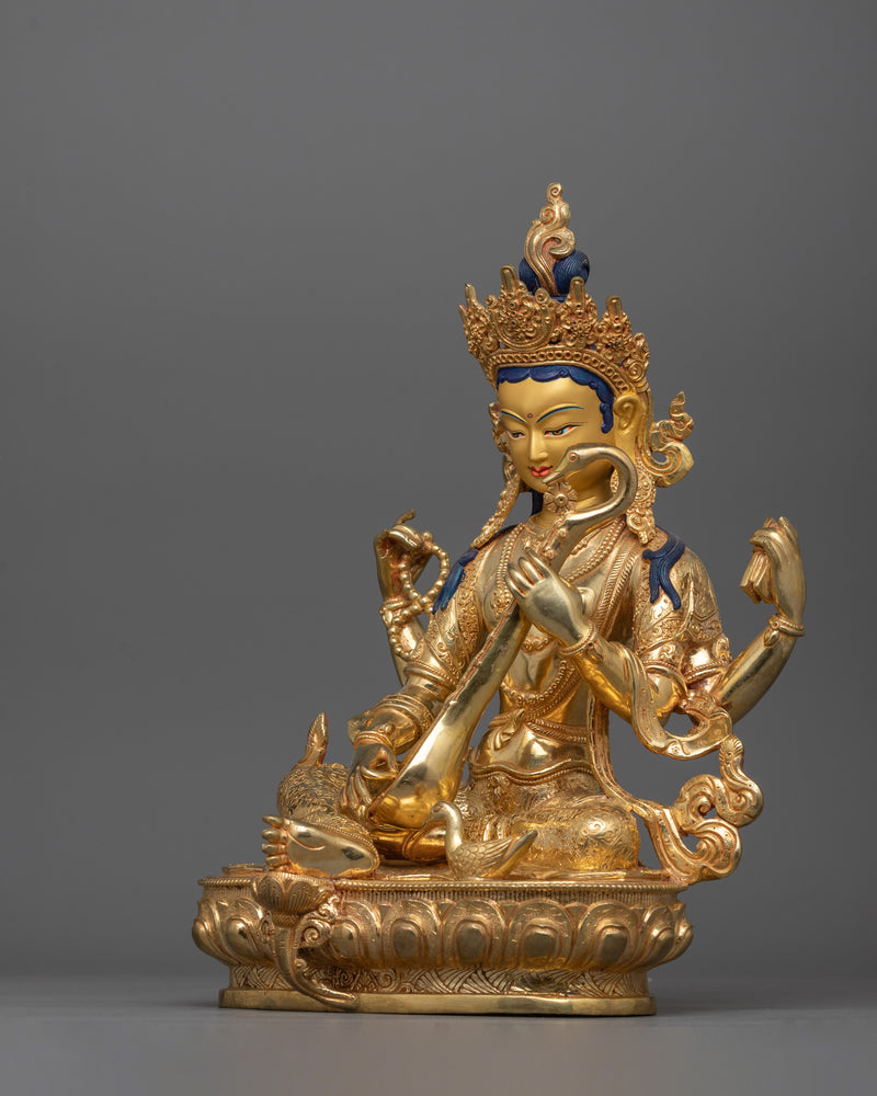 The Hindu Goddess of Wisdom Saraswoti Statue | Beacon of Knowledge and Creativity