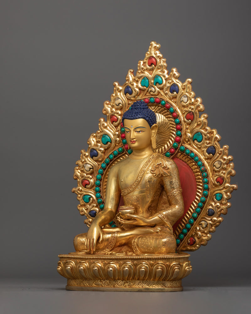 Shakyamuni Buddha Statue Mindfulness Decor | Tibetan Buddhism Artwork