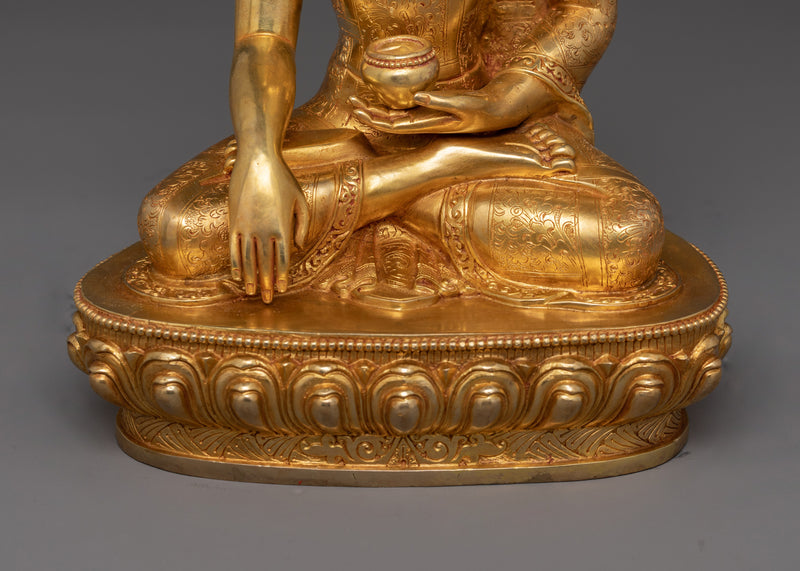 Shakyamuni Buddha Statue Mindfulness Decor | Tibetan Buddhism Artwork