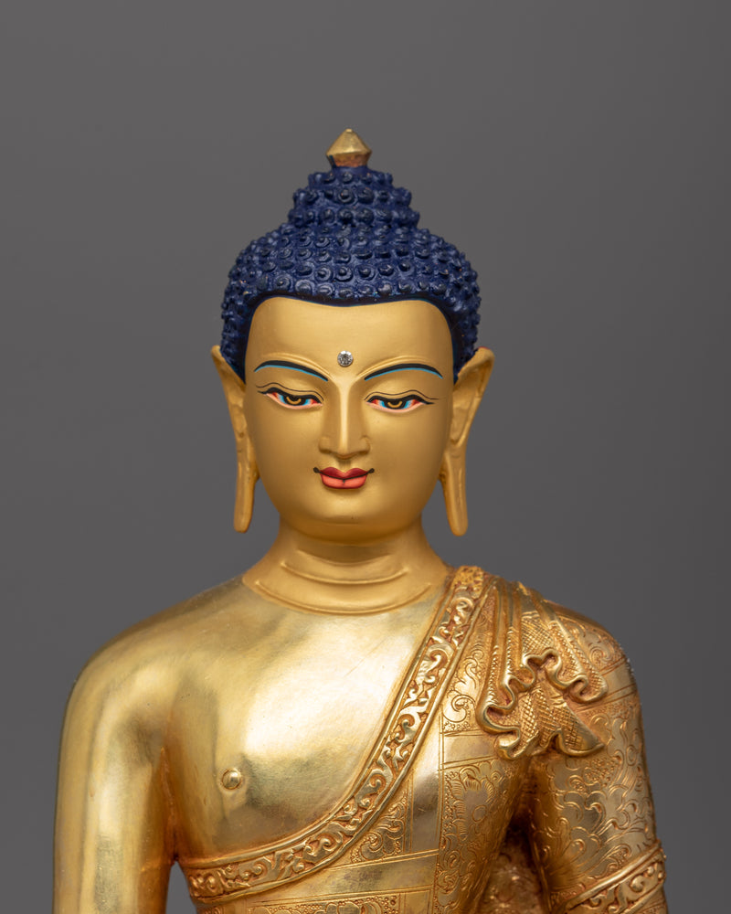 Shakyamuni Buddha Statue Mindfulness Decor | Tibetan Buddhism Artwork