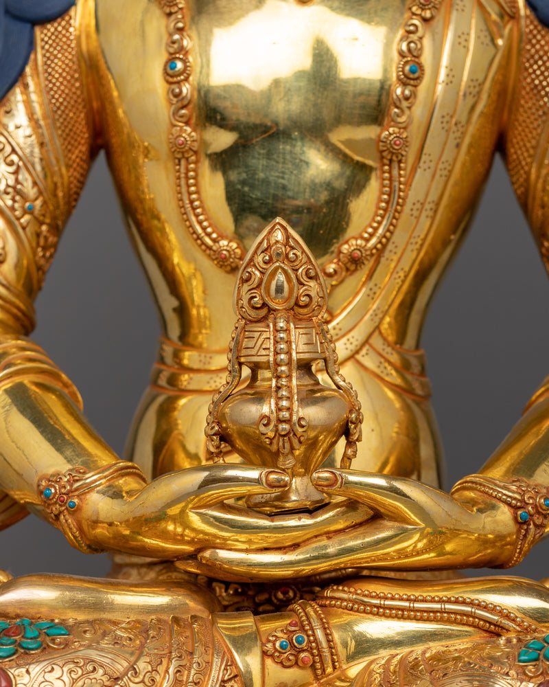 Tibetan Amitayus Statue in Meditation Mudra | Icon of Transcendence and Wisdom