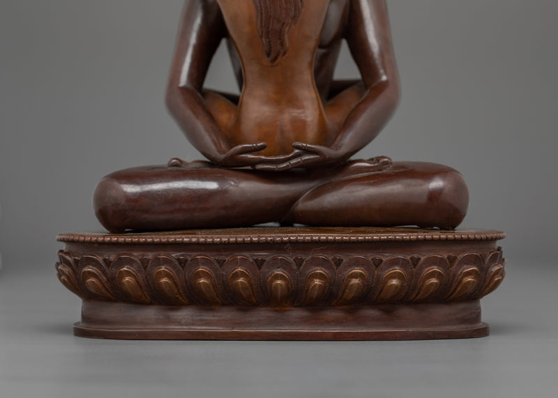 Dharma-focused Oxidized Samantabhadra with Consort | A Sacred Tantric Figure