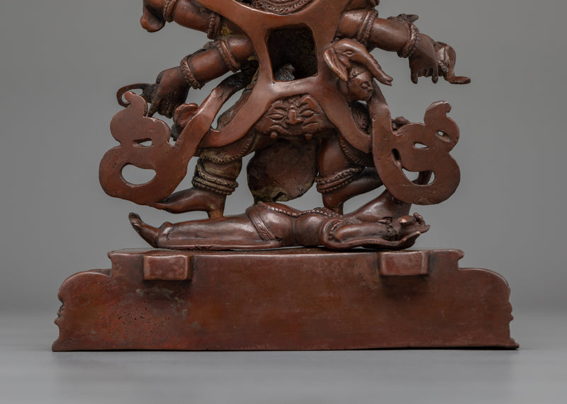 Buddhist Protector Wrathful Deity Six Armed Mahakala | Guardian of Spiritual Practice