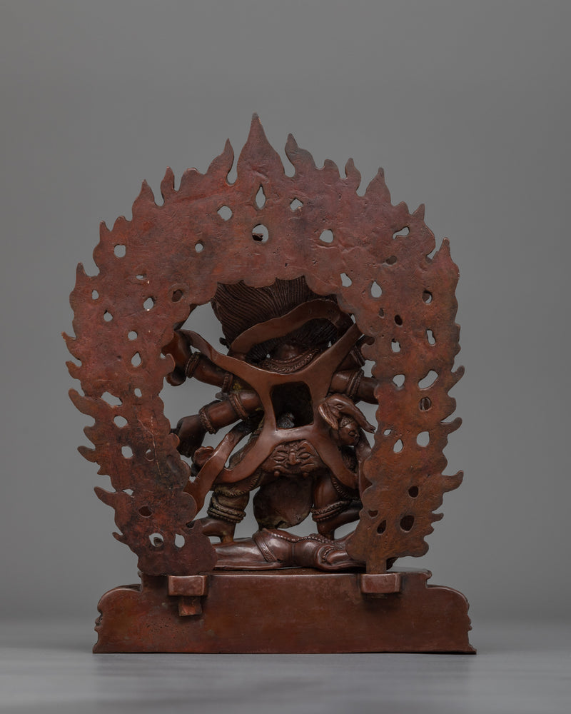 Buddhist Protector Wrathful Deity Six Armed Mahakala | Guardian of Spiritual Practice