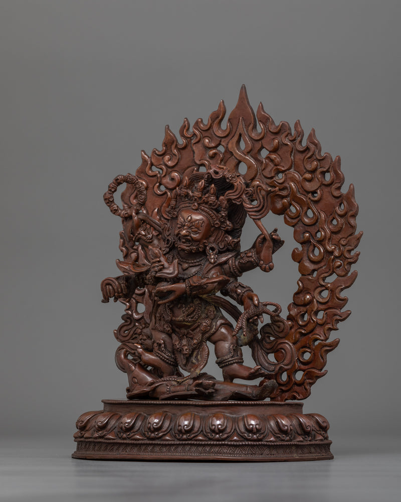 Buddhist Protector Wrathful Deity Six Armed Mahakala | Guardian of Spiritual Practice